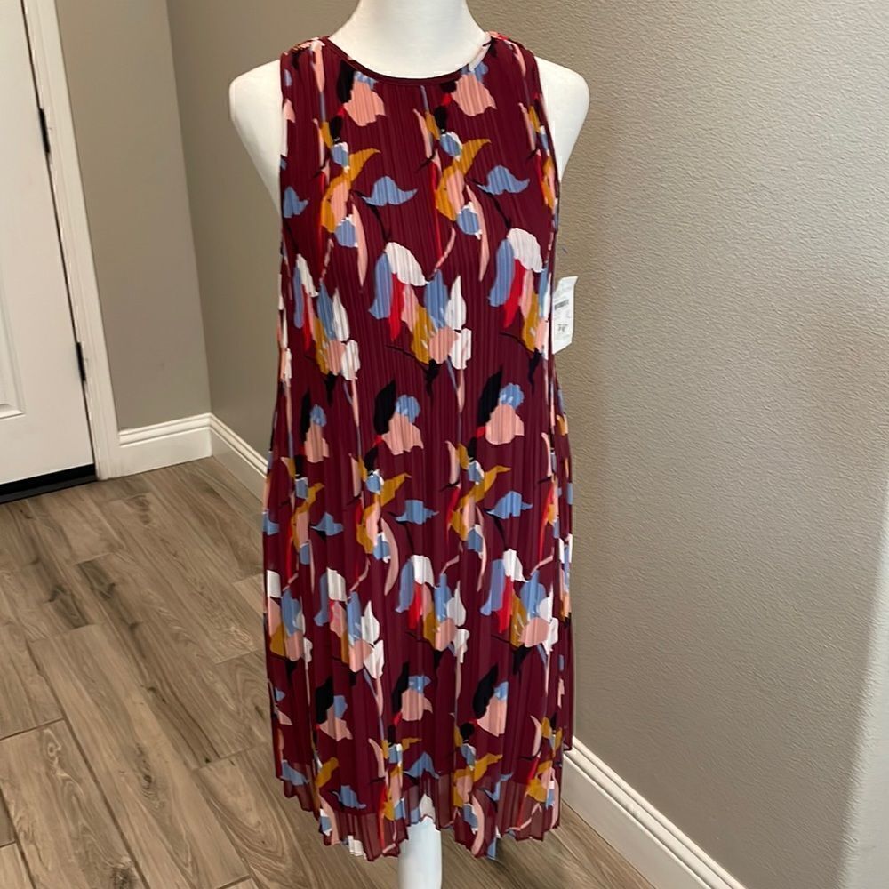 Halogen Burgundy Liza Floral Dress
